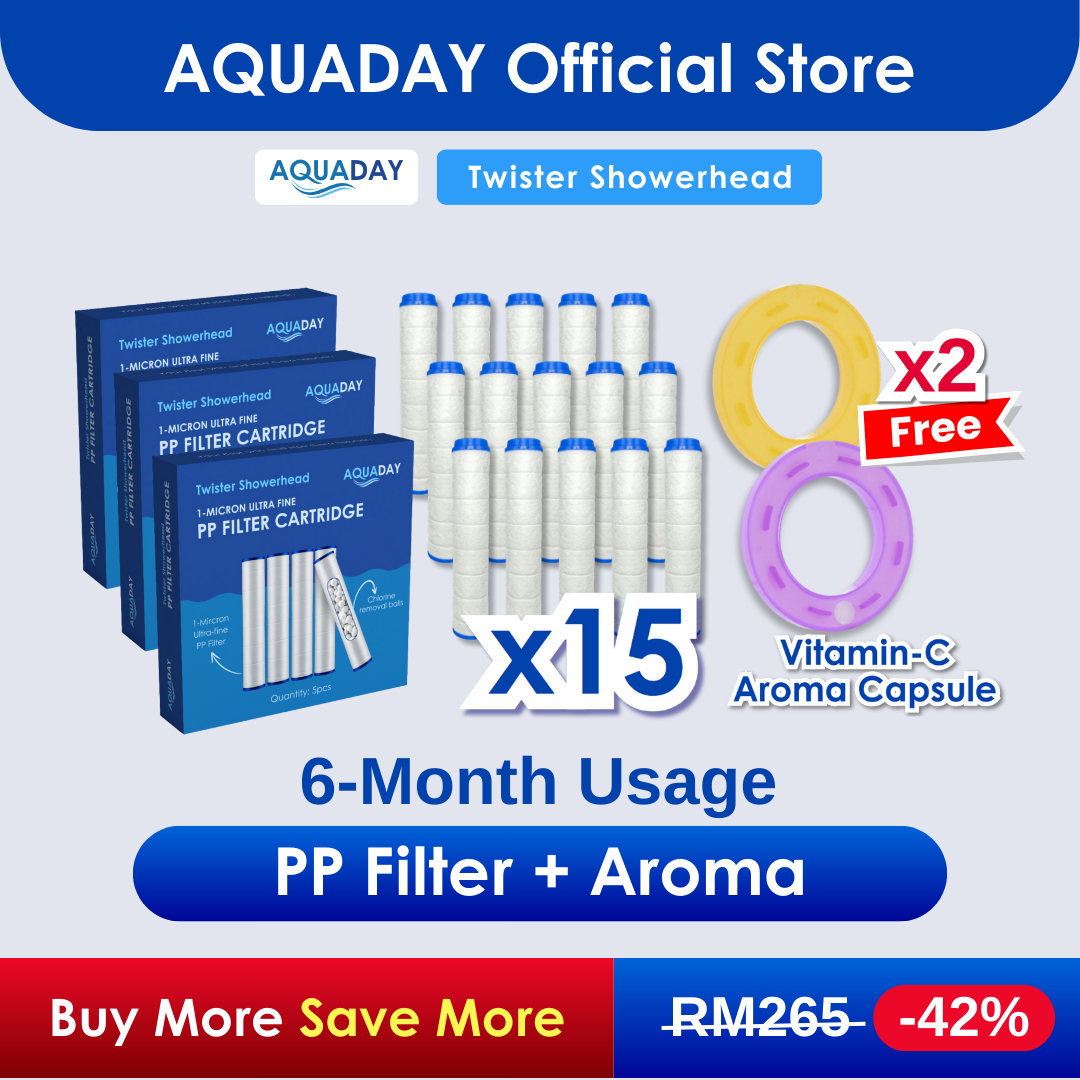 Refill Pack — PP Filter & Aroma Capsule (AquaDay Twister Showerhead)