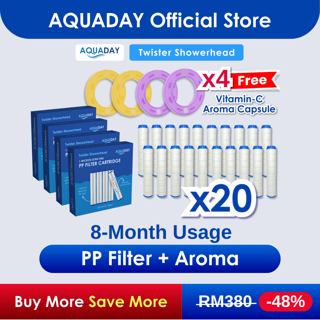 Refill Pack — PP Filter & Aroma Capsule (AquaDay Twister Showerhead)