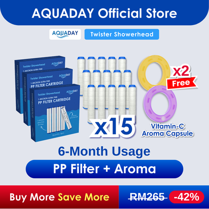 Refill Pack — PP Filter & Aroma Capsule (AquaDay Twister Showerhead)