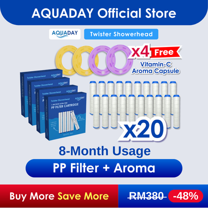 Refill Pack — PP Filter & Aroma Capsule (AquaDay Twister Showerhead)